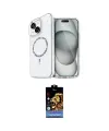 ieg™ iPhone 14 Kılıf Kıvılcım Form Prime - Siyah Buffer Hayalet Cam Ekran Koruyucu