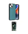 ieg™ iPhone 14 Kılıf Kıvılcım Işık Serisi - Şeffaf 360 Full Body Arka Koruyucu