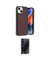 ieg™ iPhone 14 Kılıf Kıvılcım Işık Serisi - Siyah 3D Antistatik Hayalet Cam Ekran Koruyucu