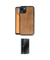 ieg™ iPhone 14 Kılıf Kıvılcım Işık Serisi - Siyah 3D Antistatik Hayalet Cam Ekran Koruyucu