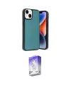 ieg™ iPhone 14 Kılıf Kıvılcım Işık Serisi - Siyah Bilvis 5in1 3D Magic Cam Ekran Koruyucu