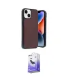 ieg™ iPhone 14 Kılıf Kıvılcım Işık Serisi - Siyah Bilvis 5in1 5D Magic Hayalet Cam Ekran Koruyucu