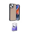 ieg™ iPhone 14 Kılıf Kıvılcım Işık Serisi - Siyah Bilvis 5in1 5D Magic Hayalet Cam Ekran Koruyucu