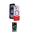 ieg™ iPhone 14 Kılıf Kozmos Form Özel Seri - Şeffaf 360 Full Body Arka Koruyucu