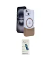 ieg™ iPhone 14 Kılıf Kozmos Form Özel Seri - Şeffaf Pasifik Cam Ekran Koruyucu