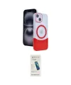 ieg™ iPhone 14 Kılıf Kozmos Form Özel Seri - Şeffaf Pasifik Cam Ekran Koruyucu