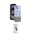 ieg™ iPhone 14 Kılıf Kozmos Form Özel Seri - Şeffaf Pasifik Cam Ekran Koruyucu
