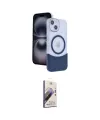 ieg™ iPhone 14 Kılıf Kozmos Form Özel Seri - Siyah Bilvis 3D Mat Cam Ekran Koruyucu