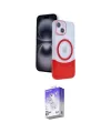 ieg™ iPhone 14 Kılıf Kozmos Form Özel Seri - Siyah Bilvis 5in1 3D Magic Cam Ekran Koruyucu