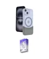 ieg™ iPhone 14 Kılıf Kozmos Form Özel Seri - Siyah Bilvis 5in1 3D Magic Cam Ekran Koruyucu