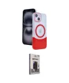 ieg™ iPhone 14 Kılıf Kozmos Form Özel Seri - Siyah Bilvis Hayalet Cam Ekran Koruyucu
