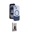 ieg™ iPhone 14 Kılıf Kozmos Form Özel Seri - Siyah Bilvis Hayalet Cam Ekran Koruyucu