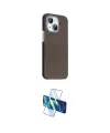 ieg™ iPhone 14 Kılıf Kozmos Klasik Prime - Siyah 3D Antistatik Cam Ekran Koruyucu