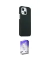 ieg™ iPhone 14 Kılıf Kozmos Klasik Prime - Siyah Bilvis 5in1 3D Magic Cam Ekran Koruyucu