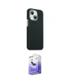ieg™ iPhone 14 Kılıf Kozmos Klasik Prime - Siyah Bilvis 5in1 5D Magic Hayalet Cam Ekran Koruyucu