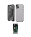 ieg™ iPhone 14 Kılıf Kozmos Yansıma Özel Seri - Şeffaf 360 Full Body Arka Koruyucu