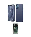 ieg™ iPhone 14 Kılıf Kozmos Yansıma Özel Seri - Şeffaf 360 Full Body Arka Koruyucu
