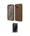 ieg™ iPhone 14 Kılıf Kozmos Yansıma Özel Seri - Siyah 3D Antistatik Hayalet Cam Ekran Koruyucu
