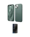 ieg™ iPhone 14 Kılıf Kozmos Yansıma Özel Seri - Siyah 3D Antistatik Hayalet Cam Ekran Koruyucu
