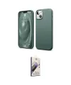 ieg™ iPhone 14 Kılıf Kozmos Yansıma Özel Seri - Siyah Bilvis 3D Mat Cam Ekran Koruyucu