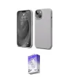ieg™ iPhone 14 Kılıf Kozmos Yansıma Özel Seri - Siyah Bilvis 5in1 3D Magic Cam Ekran Koruyucu