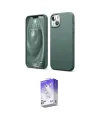 ieg™ iPhone 14 Kılıf Kozmos Yansıma Özel Seri - Siyah Bilvis 5in1 3D Magic Cam Ekran Koruyucu