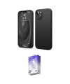 ieg™ iPhone 14 Kılıf Kozmos Yansıma Özel Seri - Siyah Bilvis 5in1 3D Magic Cam Ekran Koruyucu