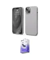 ieg™ iPhone 14 Kılıf Kozmos Yansıma Özel Seri - Siyah Bilvis 5in1 5D Magic Hayalet Cam Ekran Koruyucu