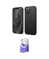ieg™ iPhone 14 Kılıf Kozmos Yansıma Özel Seri - Siyah Bilvis 5in1 5D Magic Hayalet Cam Ekran Koruyucu