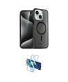 ieg™ iPhone 14 Kılıf Nova Asil Prime - Siyah 3D Antistatik Cam Ekran Koruyucu