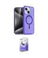 ieg™ iPhone 14 Kılıf Nova Asil Prime - Siyah Bilvis 5in1 5D Magic Hayalet Cam Ekran Koruyucu