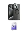ieg™ iPhone 14 Kılıf Nova Asil Prime - Siyah Bilvis 5in1 5D Magic Hayalet Cam Ekran Koruyucu