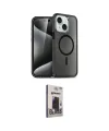 ieg™ iPhone 14 Kılıf Nova Asil Prime - Siyah Bilvis Hayalet Cam Ekran Koruyucu