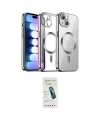 ieg™ iPhone 14 Kılıf Nova Işık Özel Seri - Şeffaf Pasifik Cam Ekran Koruyucu