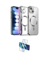 ieg™ iPhone 14 Kılıf Nova Işık Özel Seri - Siyah 3D Antistatik Cam Ekran Koruyucu