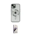ieg™ iPhone 14 Kılıf Nova Işık Özel Seri - Siyah Bilvis 3D Mat Cam Ekran Koruyucu