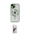 ieg™ iPhone 14 Kılıf Nova Işık Özel Seri - Siyah Bilvis 3D Mat Cam Ekran Koruyucu