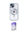 ieg™ iPhone 14 Kılıf Nova Işık Özel Seri - Siyah Bilvis 5in1 3D Magic Cam Ekran Koruyucu