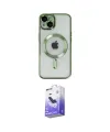 ieg™ iPhone 14 Kılıf Nova Işık Özel Seri - Siyah Bilvis 5in1 5D Magic Hayalet Cam Ekran Koruyucu