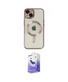 ieg™ iPhone 14 Kılıf Nova Işık Özel Seri - Siyah Bilvis 5in1 5D Magic Hayalet Cam Ekran Koruyucu