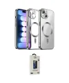 ieg™ iPhone 14 Kılıf Nova Işık Özel Seri - Siyah Bilvis Hayalet Cam Ekran Koruyucu