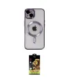 ieg™ iPhone 14 Kılıf Nova Işık Özel Seri - Siyah Buffer Cam Ekran Koruyucu