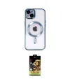 ieg™ iPhone 14 Kılıf Nova Işık Özel Seri - Siyah Buffer Cam Ekran Koruyucu