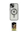 ieg™ iPhone 14 Kılıf Nova Işık Özel Seri - Siyah Buffer Cam Ekran Koruyucu