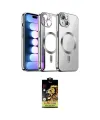 ieg™ iPhone 14 Kılıf Nova Işık Özel Seri - Siyah Buffer Cam Ekran Koruyucu