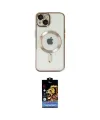 ieg™ iPhone 14 Kılıf Nova Işık Özel Seri - Siyah Buffer Hayalet Cam Ekran Koruyucu