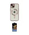ieg™ iPhone 14 Kılıf Nova Işık Özel Seri - Siyah Buffer Hayalet Cam Ekran Koruyucu