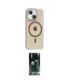 ieg™ iPhone 14 Kılıf Pusula Form Özel Seri - Şeffaf 360 Full Body Arka Koruyucu