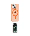 ieg™ iPhone 14 Kılıf Pusula Form Özel Seri - Şeffaf 360 Full Body Arka Koruyucu