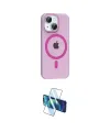ieg™ iPhone 14 Kılıf Pusula Form Özel Seri - Siyah 3D Antistatik Cam Ekran Koruyucu